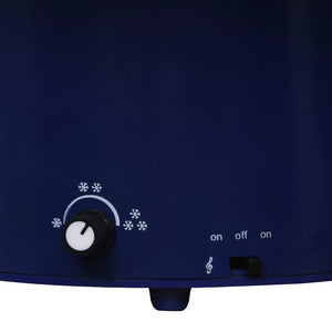 Albero di Natale con Nevicata e Base ad Ombrello Blu 75 cm PVC