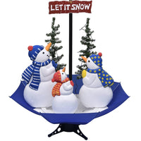 Albero di Natale con Nevicata e Base ad Ombrello Blu 170 cm PVC 289930