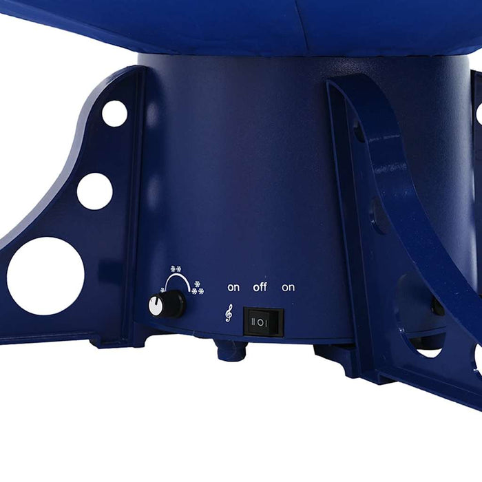 Albero di Natale con Nevicata e Base ad Ombrello Blu 170 cm PVC 289930