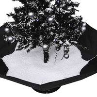 Albero di Natale con Nevicata e Base ad Ombrello Nero 75 cm PVC 289931