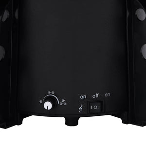 Albero di Natale con Nevicata e Base ad Ombrello Nero 140cm PVC 289932