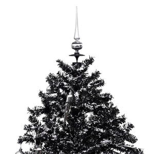 Albero di Natale con Nevicata e Base ad Ombrello Nero 170cm PVC 289933