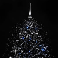 Albero di Natale con Nevicata e Base ad Ombrello Nero 170cm PVC 289933