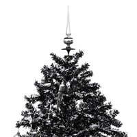 Albero di Natale con Nevicata e Base ad Ombrello Nero 190cm PVC 289934