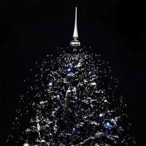 Albero di Natale con Nevicata e Base ad Ombrello Nero 190cm PVC 289934
