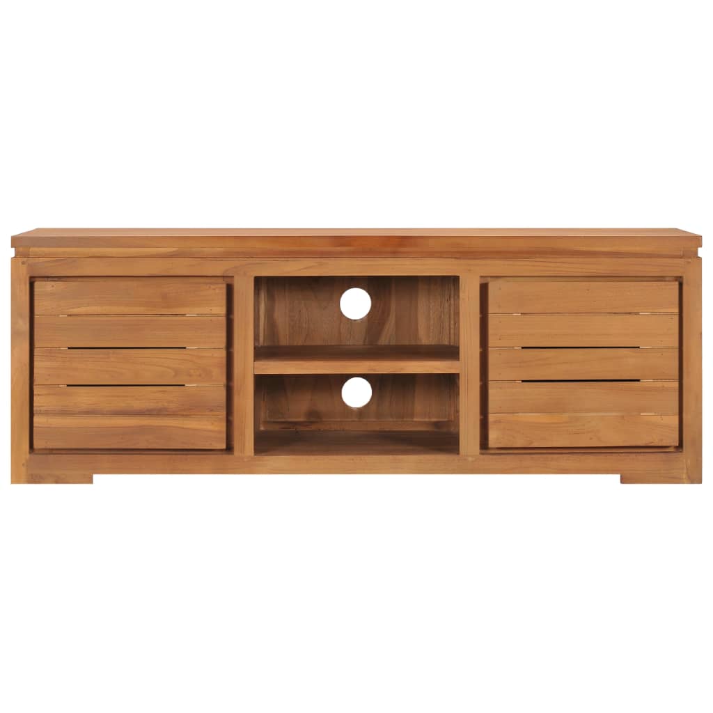 Mobile Porta TV-Mobile per TV-Credenza TV 110x30x40 cm in Legno Massello di Teak