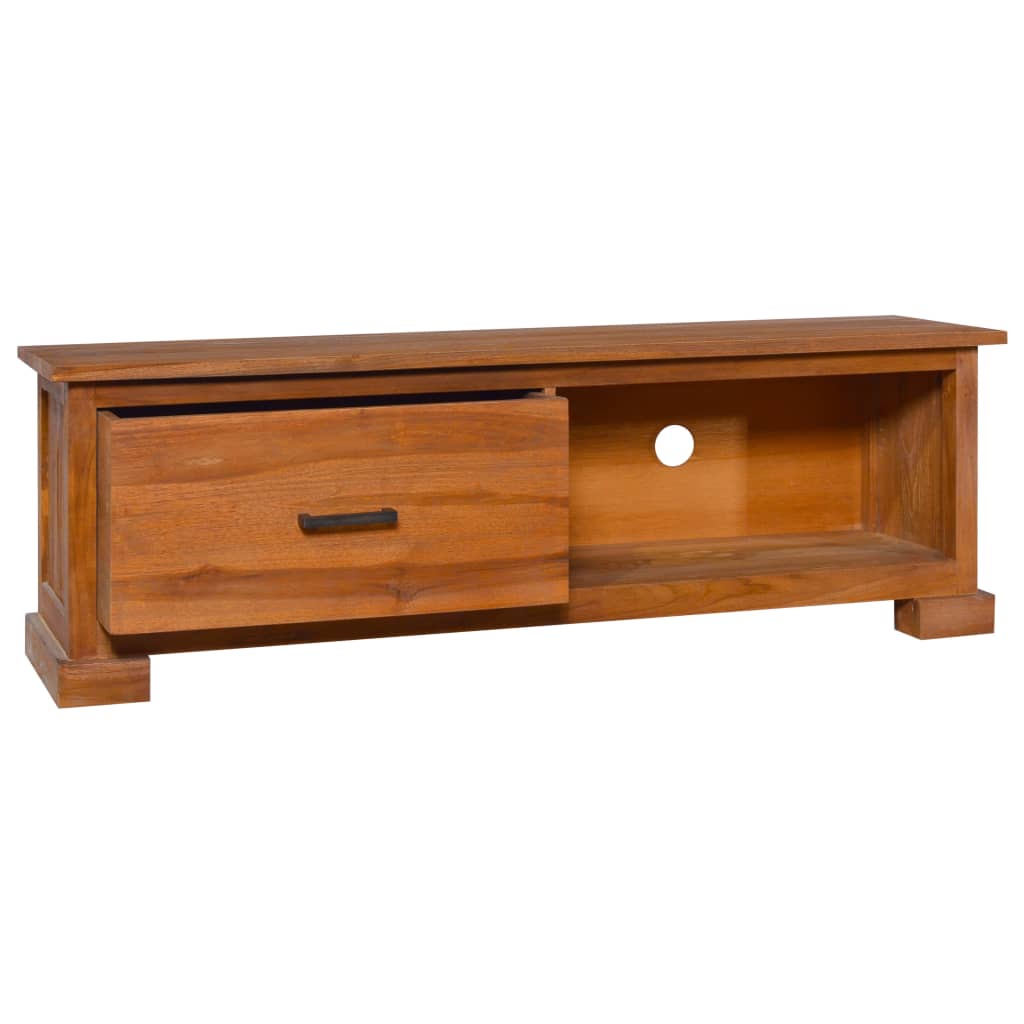 Mobile Porta TV 112x30x37 cm in Legno Massello di Teak 289083