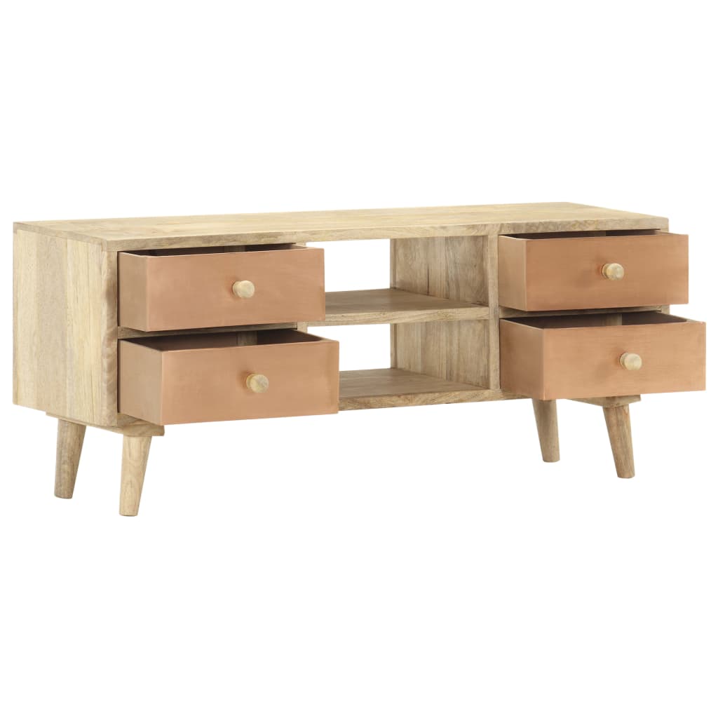 Mobile Porta TV-Mobile per TV-Credenza TV 110x30x45 cm in Legno Massello di Mango 813070