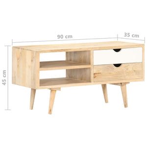Mobile Porta TV 90x35x45 cm in Legno Massello di Mango 287886