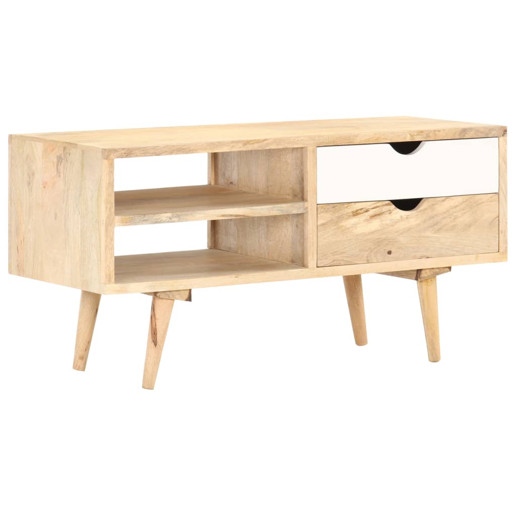 Mobile Porta TV 90x35x45 cm in Legno Massello di Mango 287886