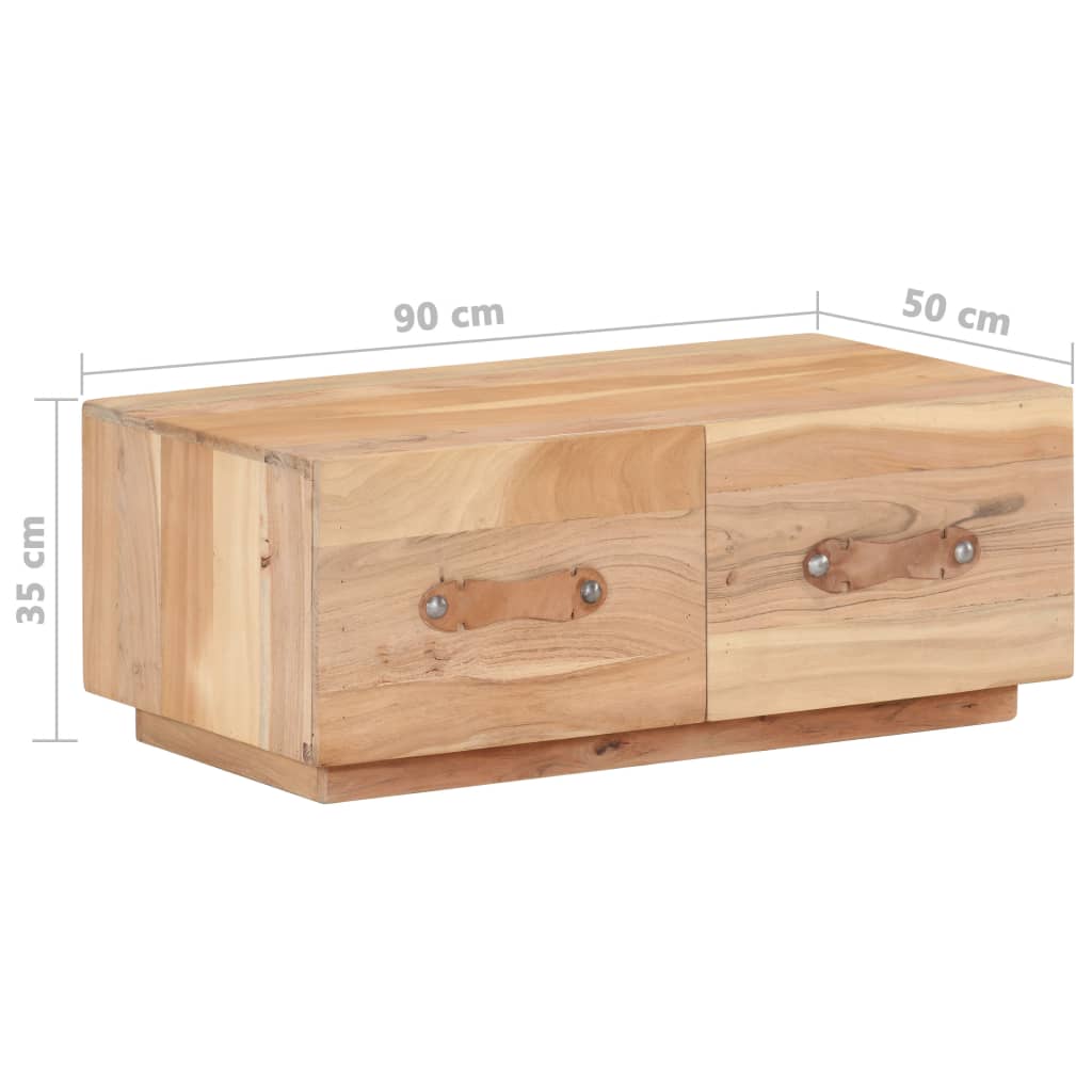 Tavolino da Salotto 90x50x35 cm in Legno Massello di Recupero 287890