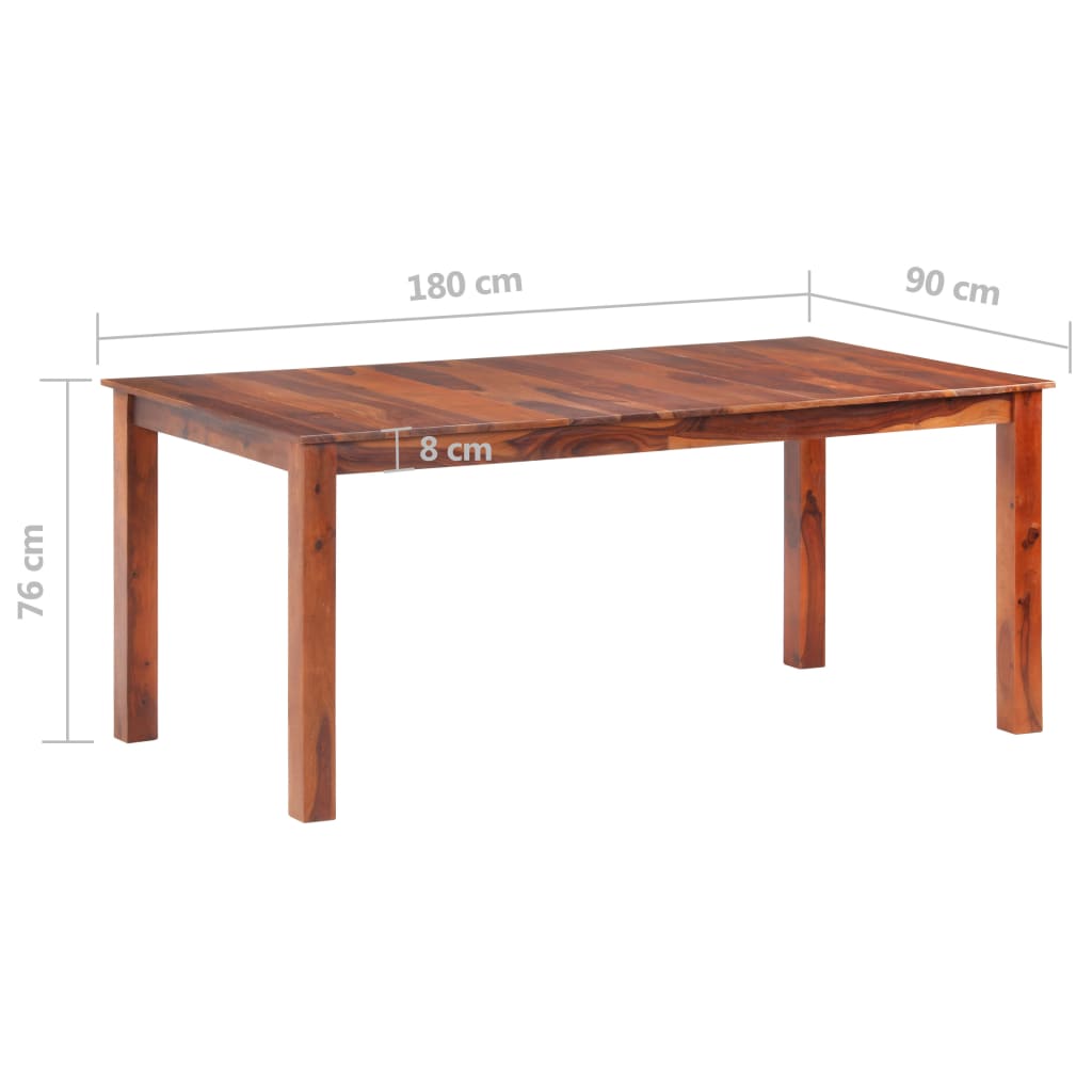Tavolo da Pranzo 180x90x76 cm in Legno Massello 288113