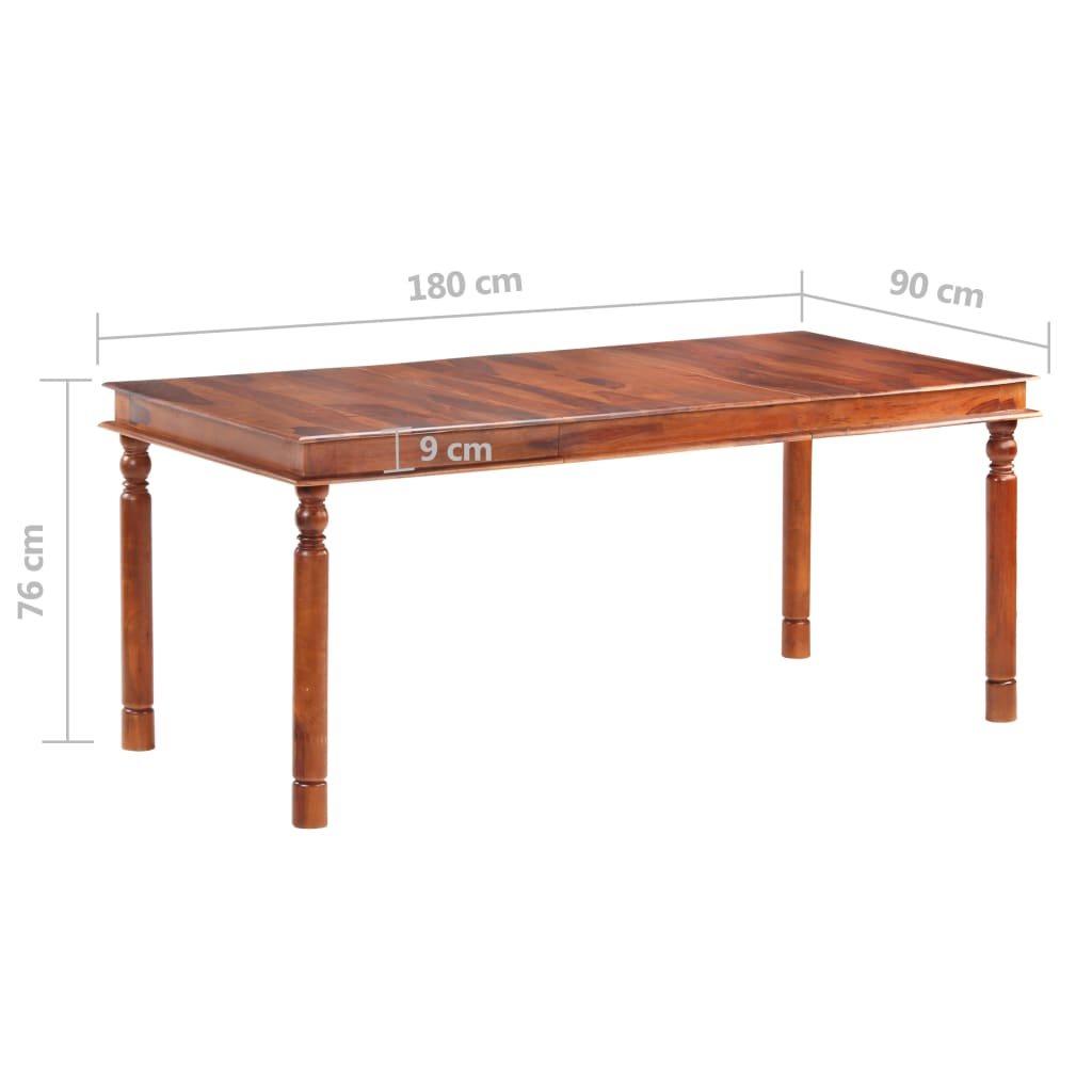 Tavolo da Pranzo 180x90x76 cm in Legno Massello 288115