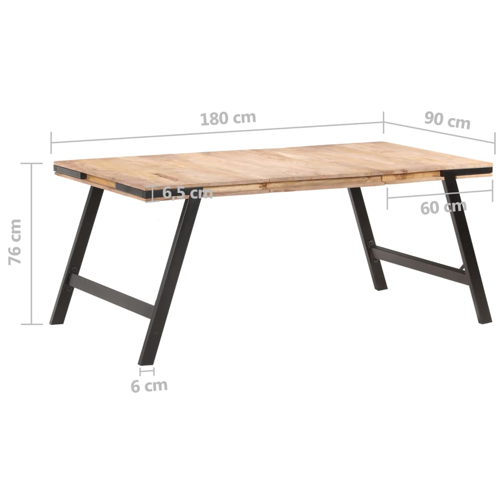 Tavolo da Pranzo 180x90x76 cm in Legno Massello di Mango 288119