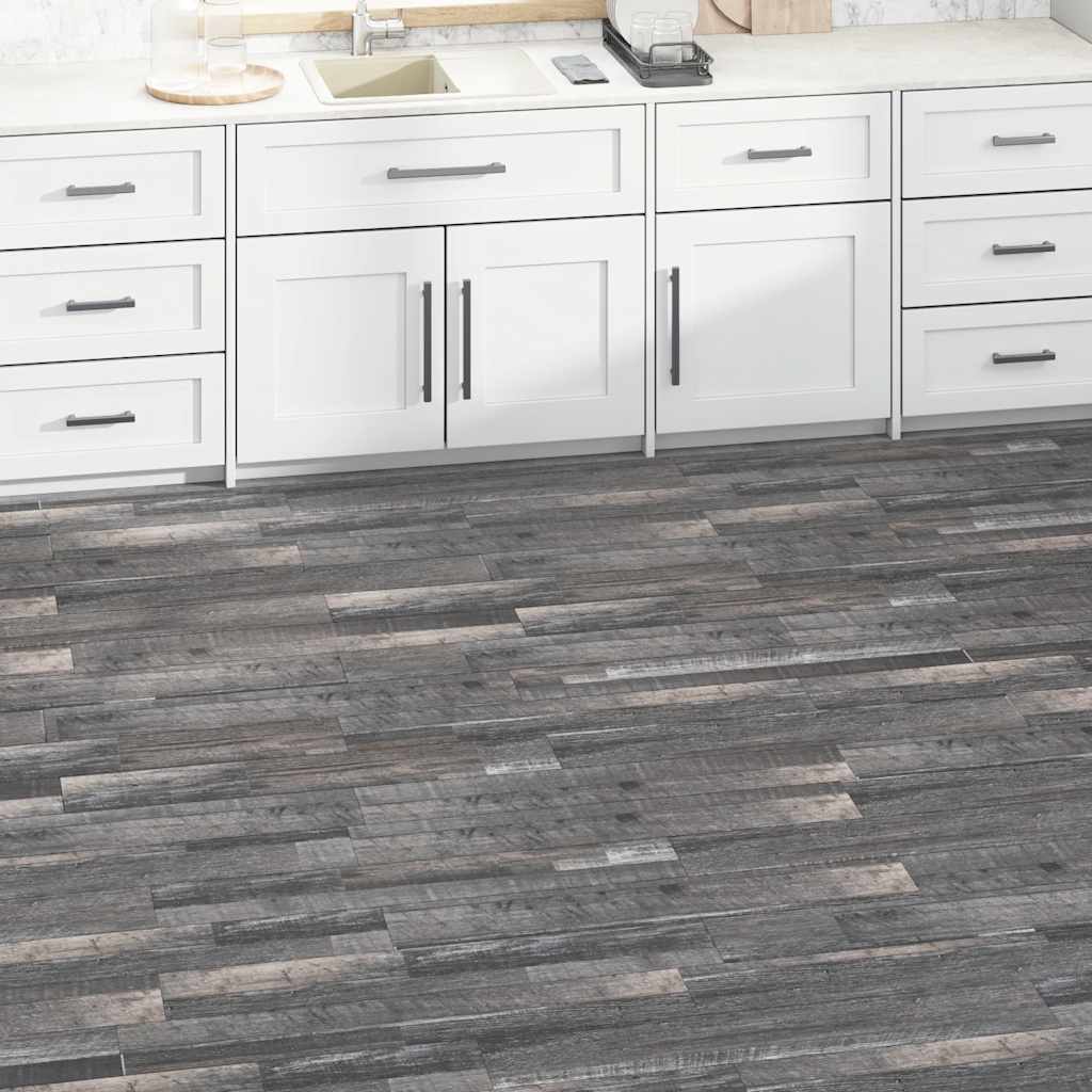 Listoni Pavimento PVC 5,02 m² 2mm Autoadesivi Legno Industriale 146562