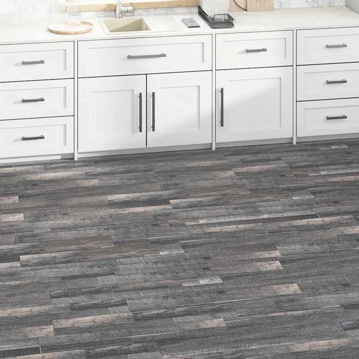 Listoni Pavimento PVC 5,02 m² 2mm Autoadesivi Legno Industriale 146562