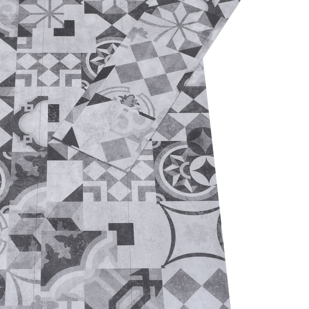 Listoni Pavimenti Non Autoadesivi PVC 5,26mÂ² 2mm Motivo Grigio