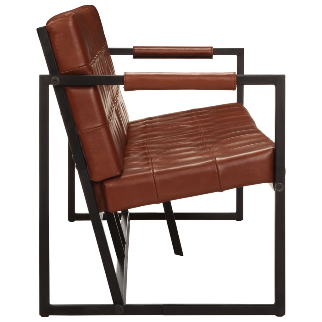 Divano a 3 Posti Marrone in Vera Pelle di Capra 288284