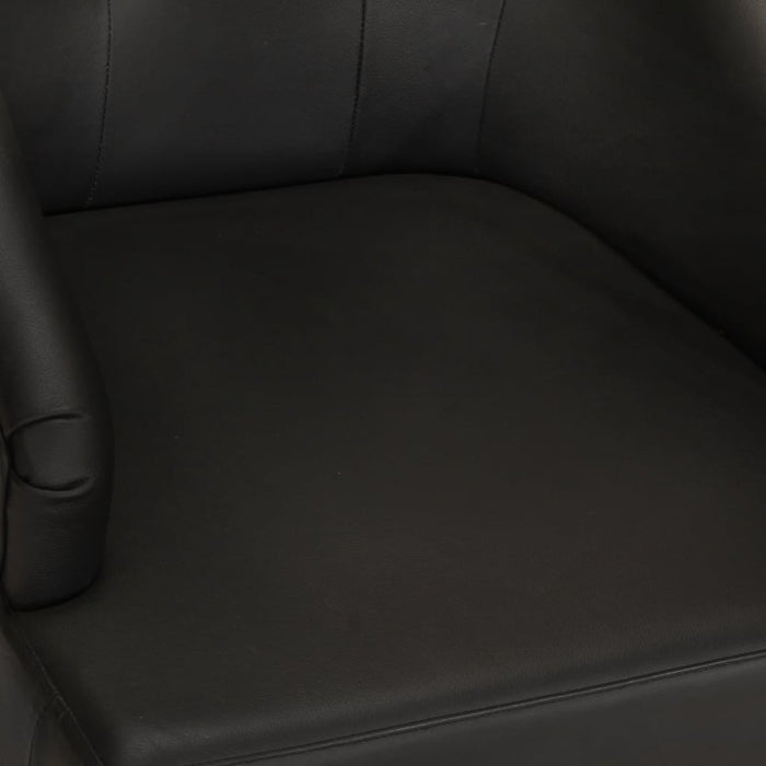 Sedie da Pranzo 2 pz Nere in Vera Pelle di Capra 288290