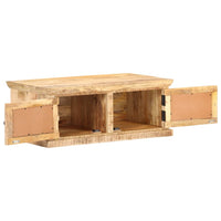 Tavolino da CaffÃ¨ 90x50x35 cm Legno Massello di Mango e Canna cod mxl 29775