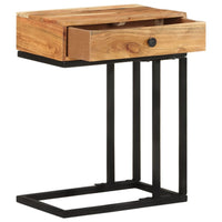 Tavolino Laterale a Forma di U 45x30x61 cm in Massello Acacia 289090