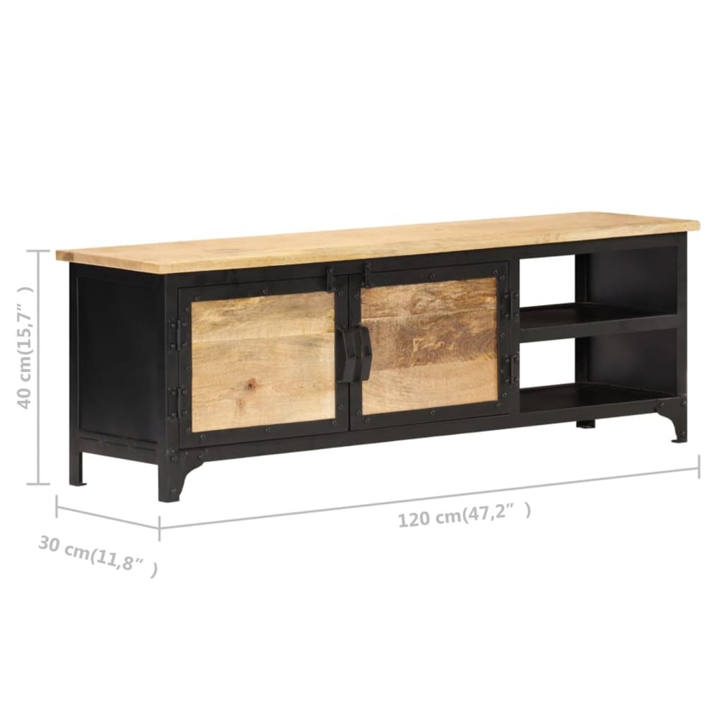 Mobile Porta TV 120x30x40 cm in Legno Massello di Mango cod mxl 27207