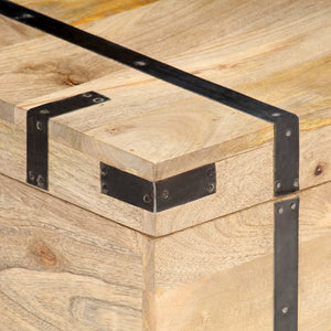 Baule 90x40x40 cm in Legno Massello di Mango 289634