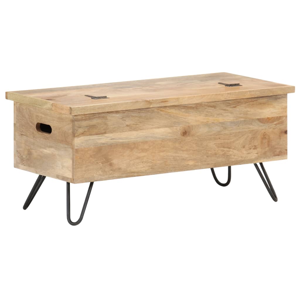 Baule 90x40x45 cm in Legno Massello di Mango 289635