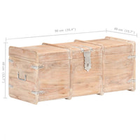 Baule 90x40x40 cm in Legno Massello di Acacia cod mxl 37168