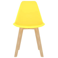 Sedie da Pranzo 4 pz Gialle in Plastica 289117