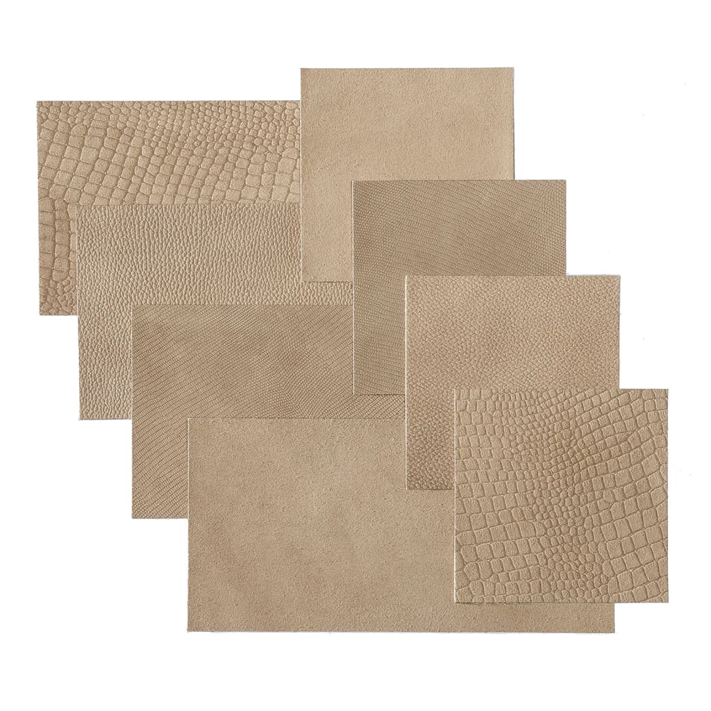 WallArt Piastrelle in Pelle Borret Beige Sabbia 32 pz 440928