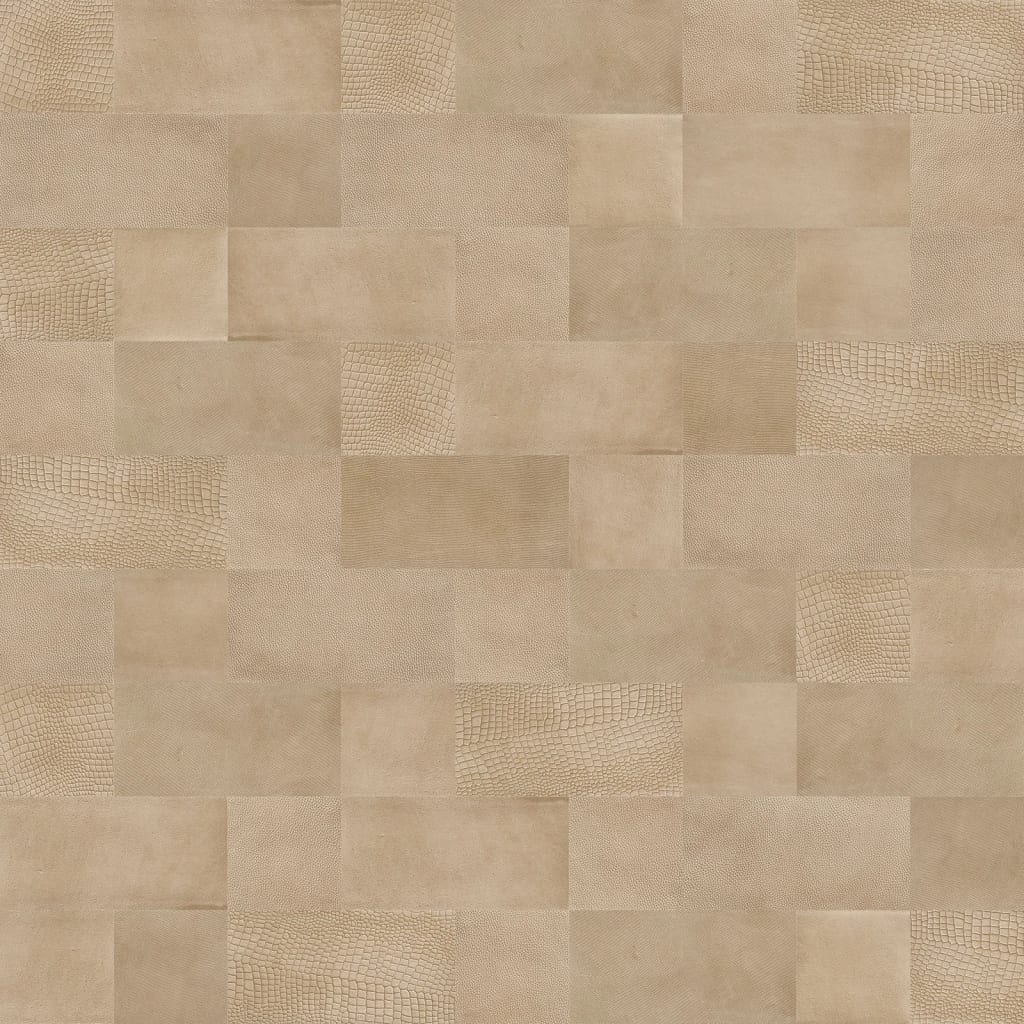 WallArt Piastrelle in Pelle Borret Beige Sabbia 32 pz 440928