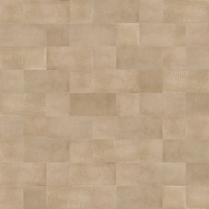 WallArt Piastrelle in Pelle Borret Beige Sabbia 32 pz 440928