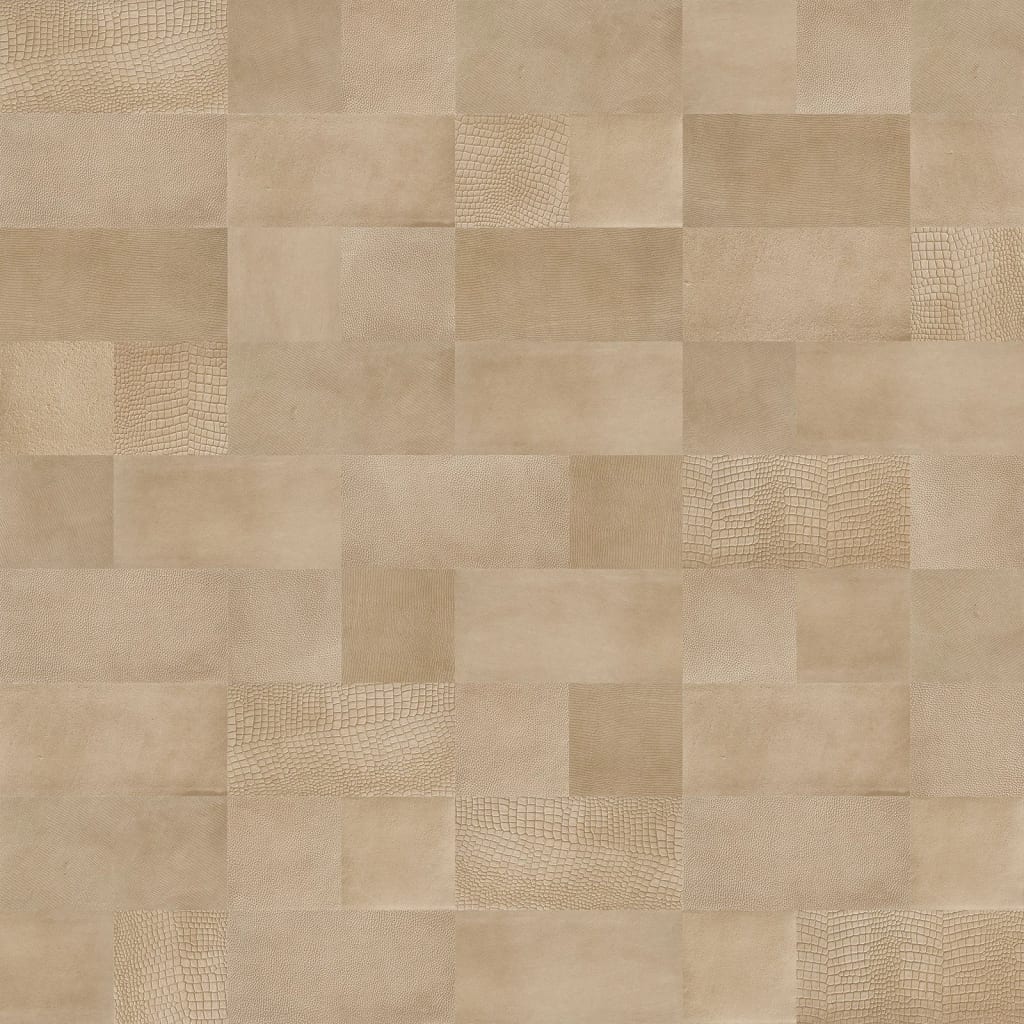 WallArt Piastrelle in Pelle Borret Beige Sabbia 32 pz 440928