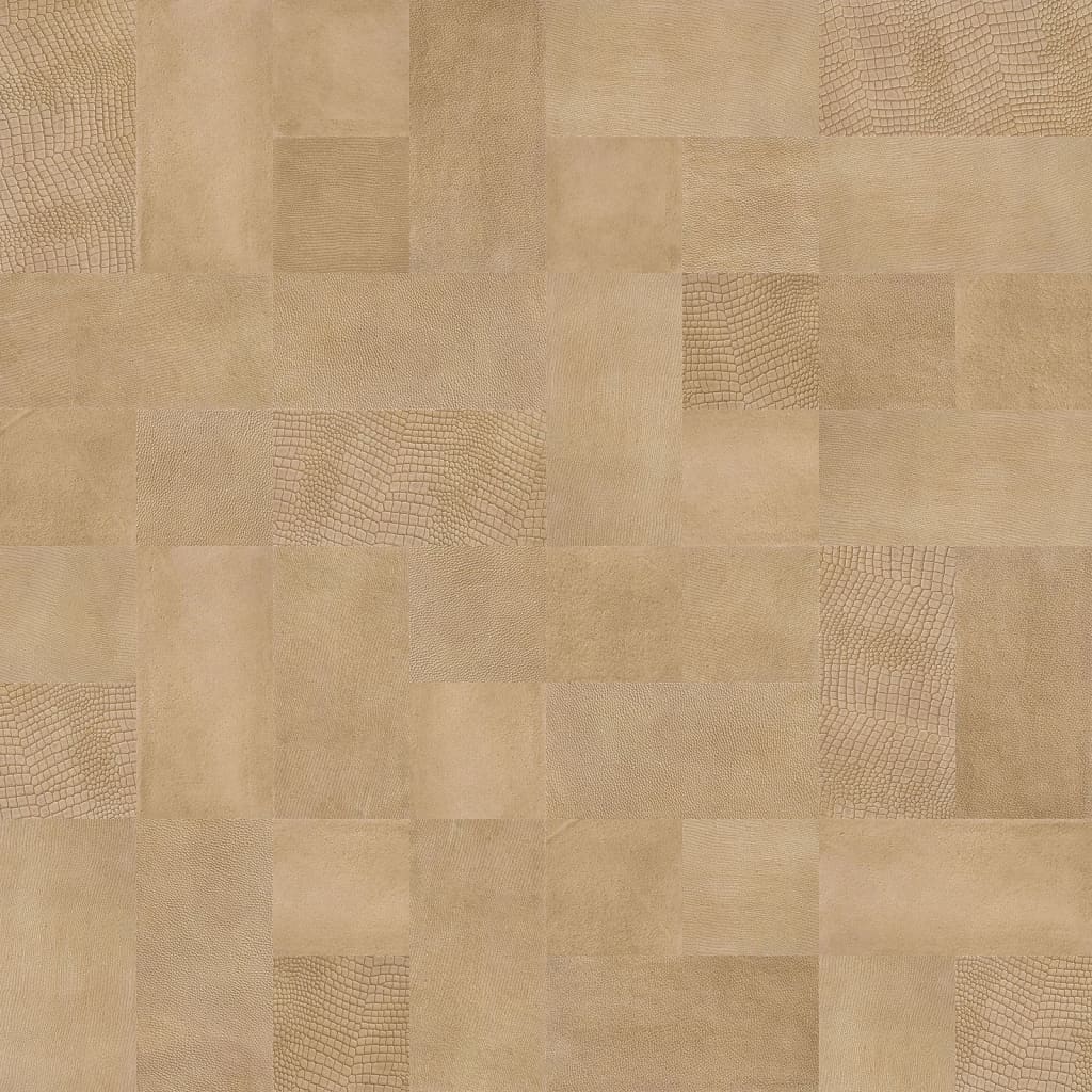 WallArt Piastrelle in Pelle Lugard Marrone Vintage 32 pz