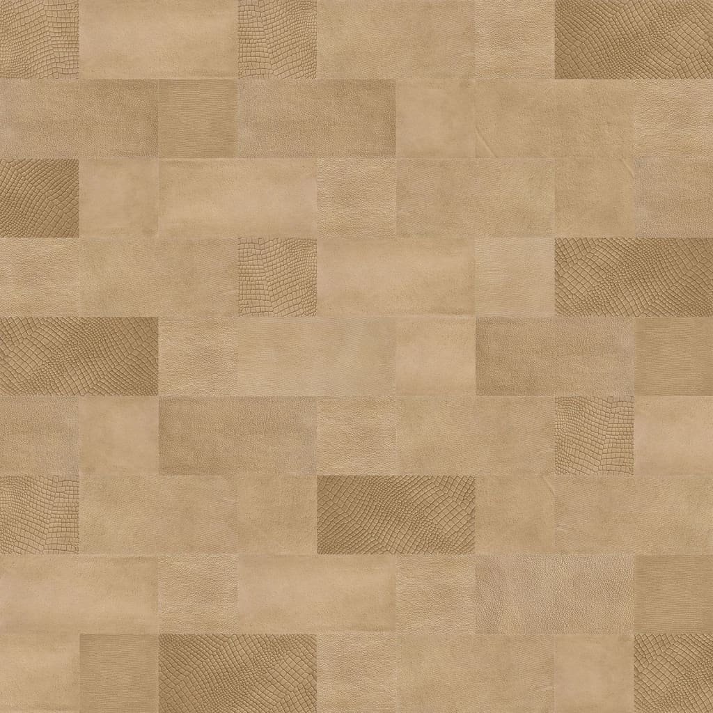 WallArt Piastrelle in Pelle Lugard Marrone Vintage 32 pz