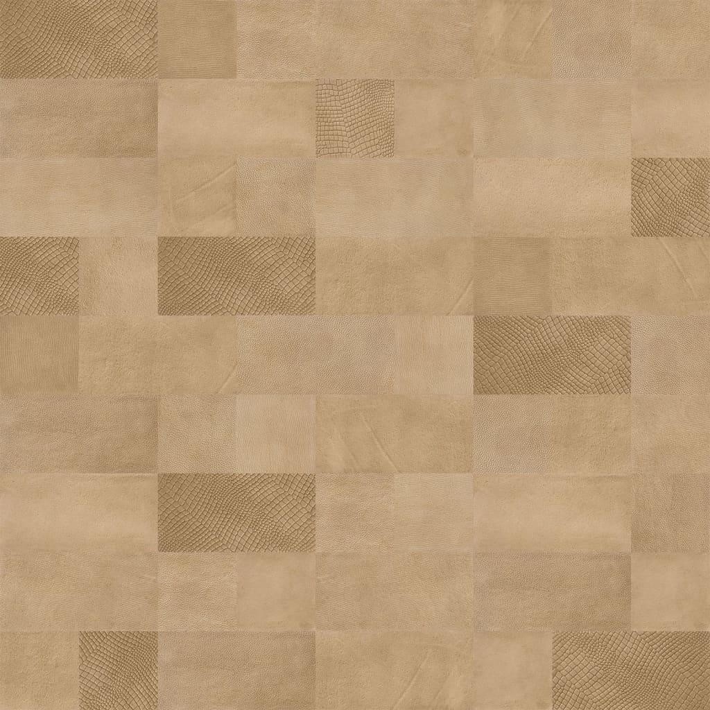 WallArt Piastrelle in Pelle Lugard Marrone Vintage 32 pz