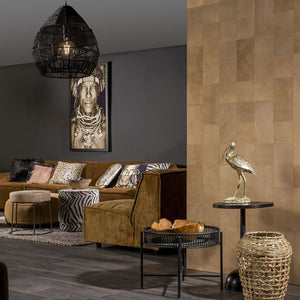 WallArt Piastrelle in Pelle Lugard Marrone Vintage 32 pz