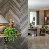 WallArt Listoni Effetto Legno Rovere Barnwood Bianco Slavato 442552