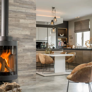 WallArt Listoni Effetto Legno Rovere Barnwood Bianco Slavato 442552