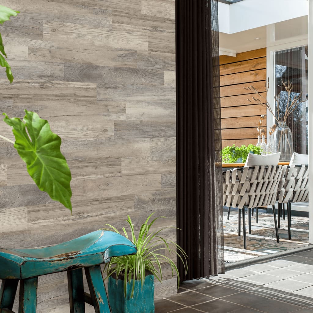 WallArt Listoni Effetto Legno Rovere Barnwood Bianco Slavato 442552