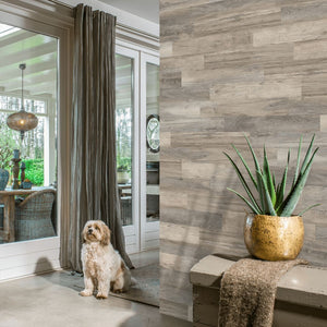 WallArt Listoni Effetto Legno Rovere Barnwood Bianco Slavato 442552