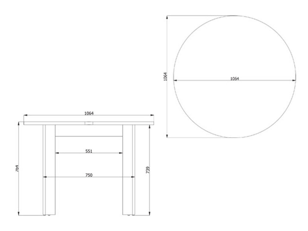 Gorlago, Tavolo Fisso 4 Posti, 106.5x106.5x76.5h cm Bianco