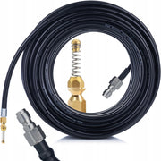 Tubo Flessibile per Pulizia Fognature 30 m – Attacco 1/4" QC | Ugello a Molla in Ottone | Resistente Fino a 60°C