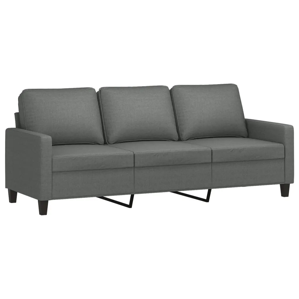 Set di Divani 4 pz con Cuscini Grigio Scuro in Tessuto 3201437