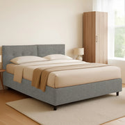 Leeds, Letto Piazza e Mezza Sfoderabile Made in Italy, Grigio Cenere