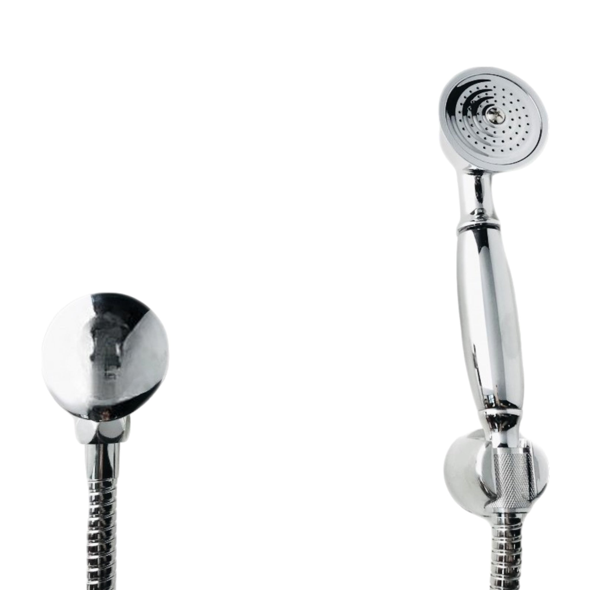 Set doccia in ottone epoca con presa acqua e supporto