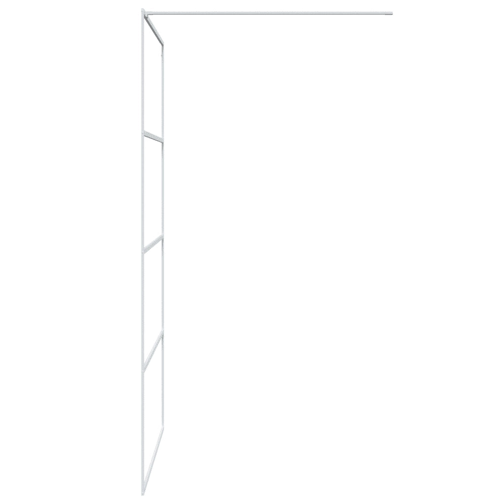 Parete Doccia Walk in Bianca 115x195 cm Vetro Trasparente ESG