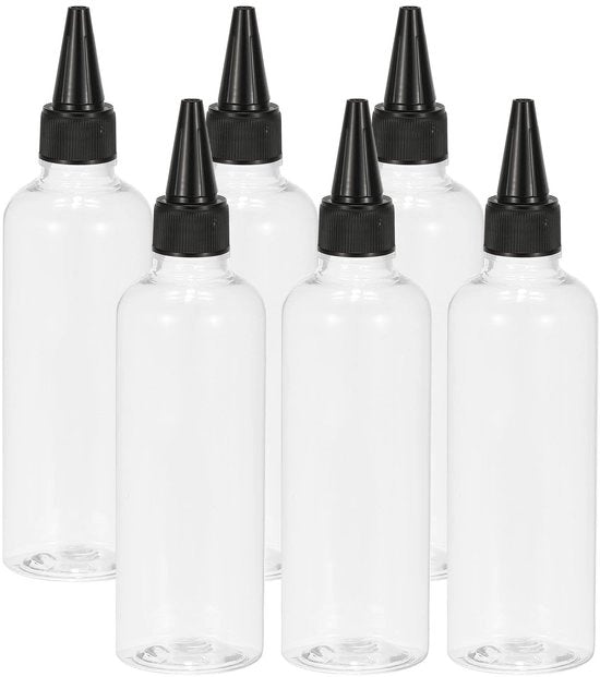 Applicatore Flessibile 6 pezzi - Dose Flessibile 3,4 oz/100 ml - Senza Liquido - Flessibile a Clic - Per Salse/Oli - Resistente PP/PET
