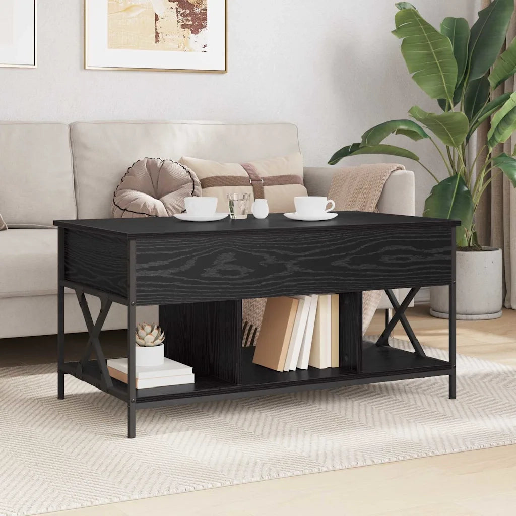 Tavolino da salotto Rovere Nero 100 x 55 x 48.5 cm 883037
